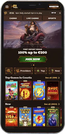 Installeer de FatPirate Casino-app op je mobiele apparaat